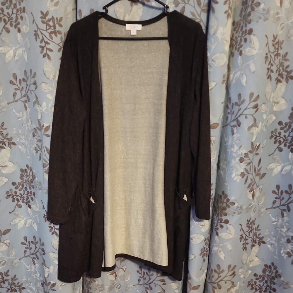 LuLaRoe Brown Open Front Cardigan